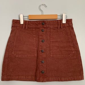 American Eagle Button Down Corduroy Skirt